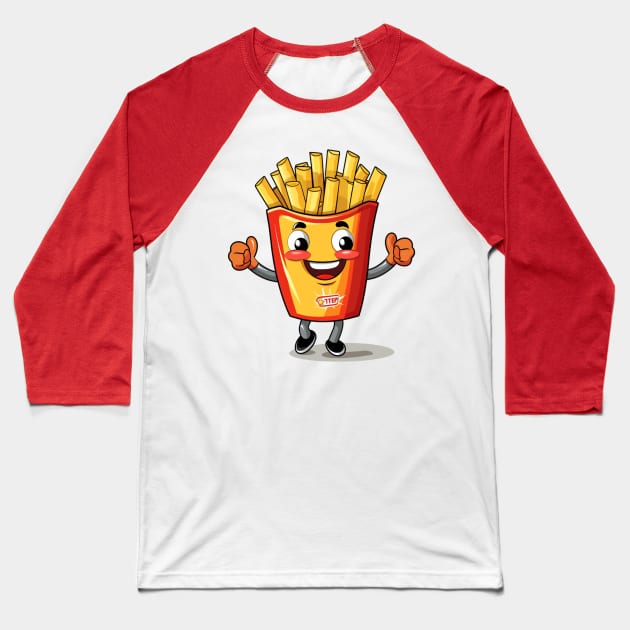 kawaii french fries T-Shirt cute  gilrl Baseball T-Shirt by nonagobich